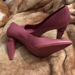 Katy Perry Collections Pointed Toe Sculptural Heel Pumps - Mauve Pink 9med